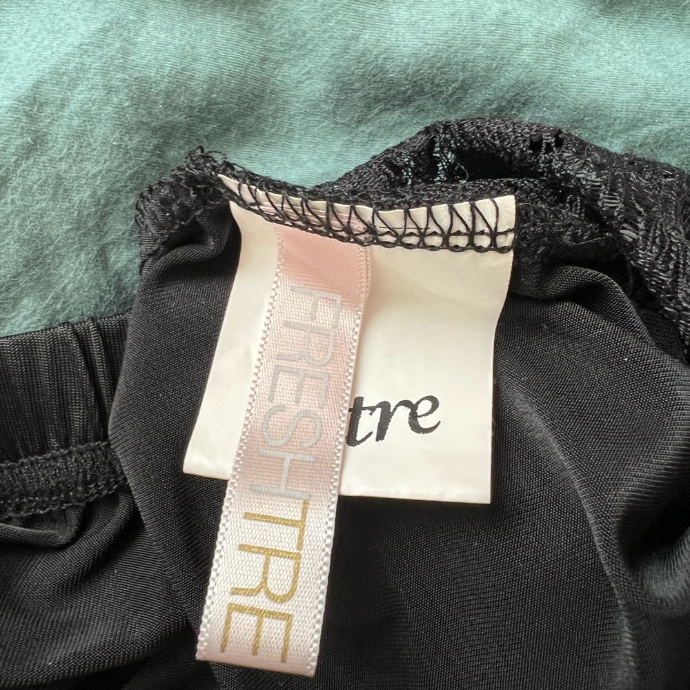 Slim Effect: Lace Legging - Half Solid Black & Ha… - image 3